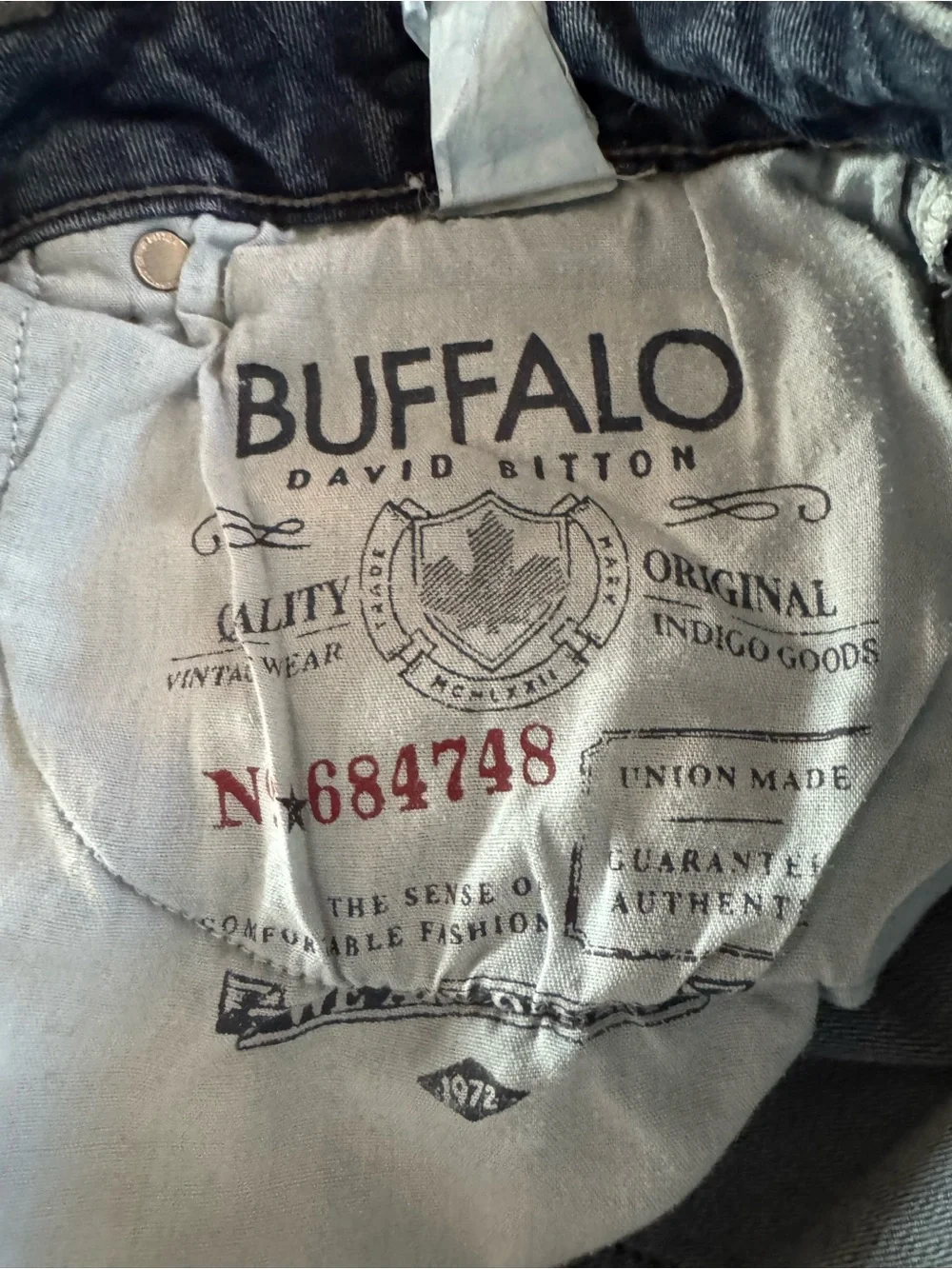 Buffalo David Bitton Jeans Slim Ash Men’s 32x34 Medium Wash Stretch Denim EUC - Picture 6 of 6